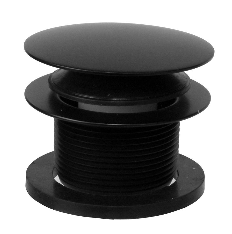 Westbrass 493144H-62 12" & 4" Bath Waste & Overflow Assembly with Tip-Toe Drain Plug and Illusionary Faceplate-SCH. 40 ABS Pipe, 1-Pack, Matte Black - Image 3